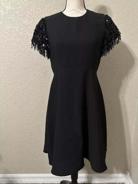 Kate Spade New York Black Sequin Fringe Swing Dress Size 4 MSRP $245 3