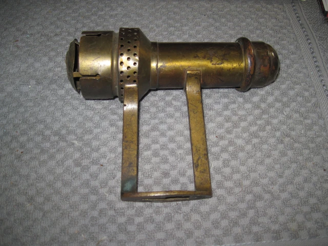 Antique 1907 Adams & Westlake Chicago Brass Kerosene Railroad Lamp / Lantern