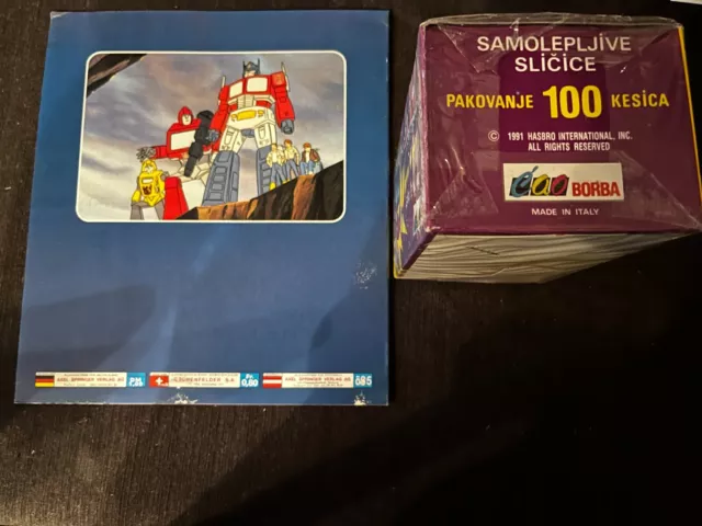 Empty Album + Box 600 Stickers Hasbro Borba No Panini Transformers 1991 Rare 2