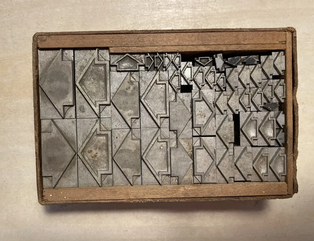 Letterpress Handy Box Arrows Printing Blocks