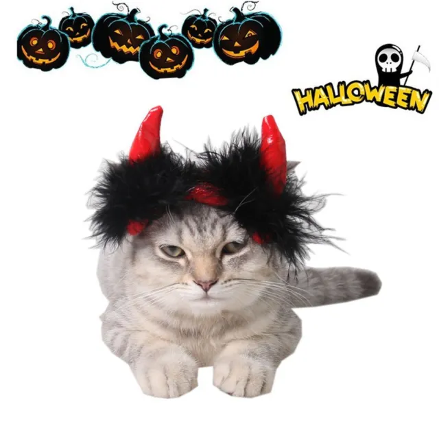 Cosplay Cartoon Halloween Headband Demon Pet Transformation Costume Devil Horn