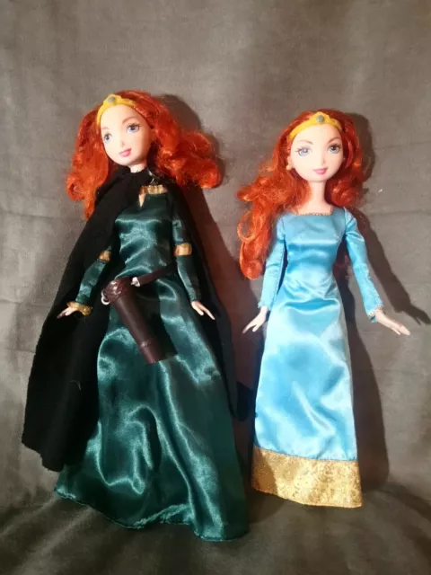 Lote 2 Muñecas PRINCESA MERIDA de la película "BRAVE" - DISNEY STORE