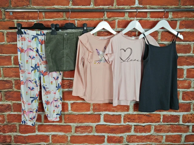 GIRLS BUNDLE AGE 4-5 YEARS RIVER ISLAND M&S etc TROUSERS SKIRT TOP T-SHIRT 110CM