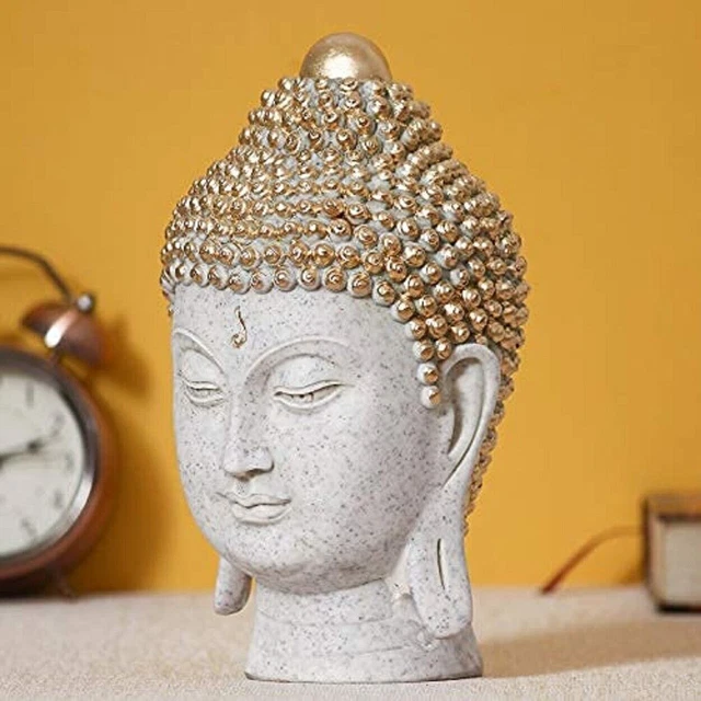 Poliresina Decorativi Buddha Testa Oggetto da Esposizione Per Arredo Casa