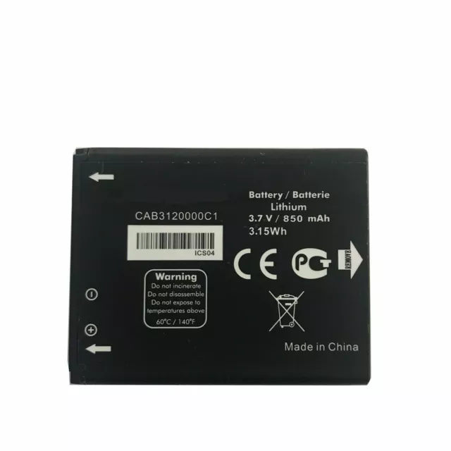 Neu Alcatel CAB3120000C1 Akku Accu Batterie Battery 850mAh 3.7V 3.15Wh