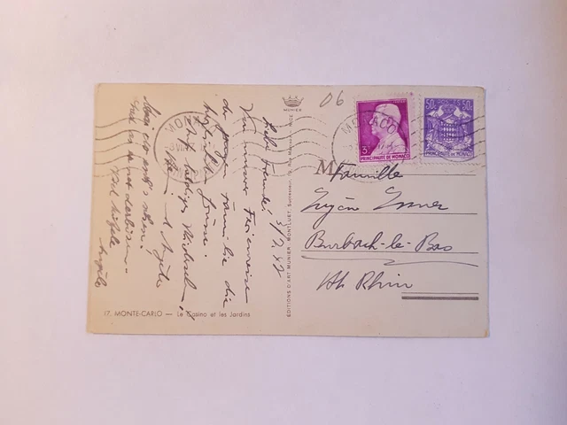 CPA 17. Monte Carlo, Monaco, Le Casino et les Gardens, 1947 2