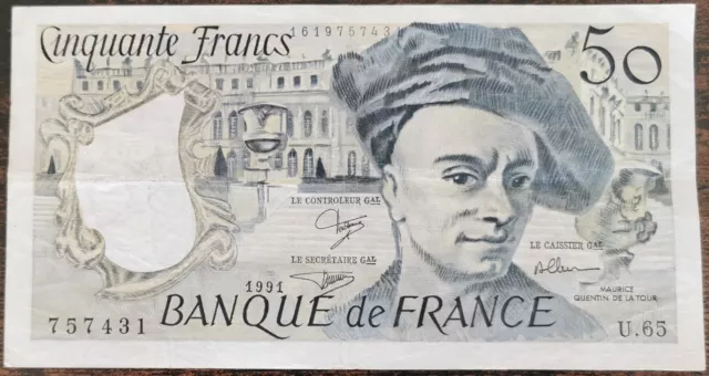 Billet 50 francs QUENTIN DE LA TOUR 1991 France U.65