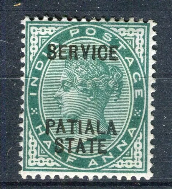 INDIA; PATIALA 1891 classico QV SERVIZIO opzionale emissione tonalità nuova di 1/2a. valore