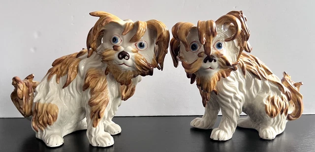 Pair Mottahedeh Chatsworth Terrier Dog Figurine Sculptures Retail $1600 Mint