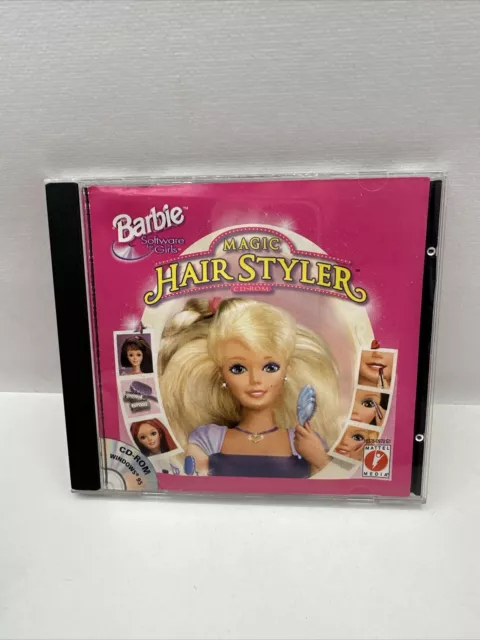 BARBIE MAGIC HAIR Styler CD ROM Game PC 1997 Windows 95 98 XP