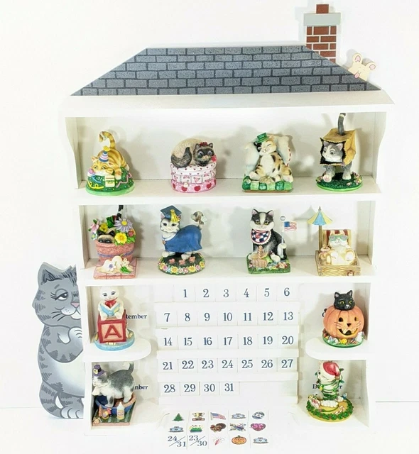 DANBURY MINT GARY Patterson Cat Calendar Month Cats Complete Set 12