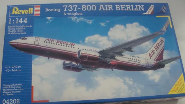 Revell Bausatz 04202 Boeing 737-800 AIR BERLIN & winglets im Maßstab 1:144