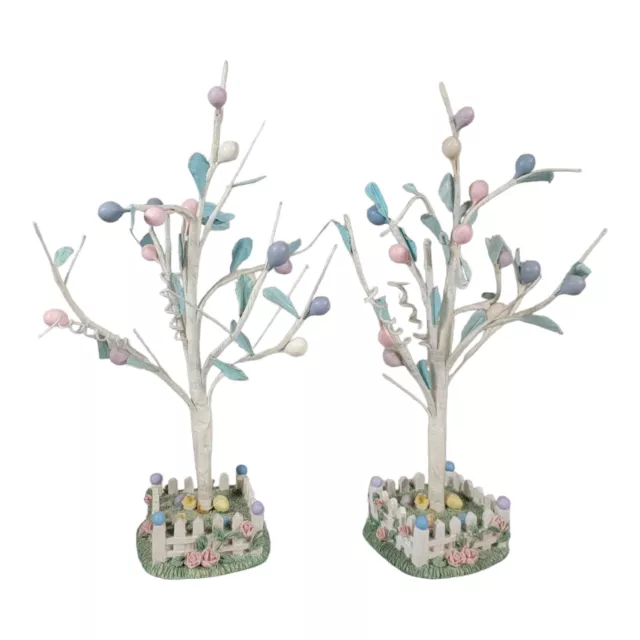 Easter Egg Tree 10” Tall With Unique Kitschy Attached Ornaments Vintage