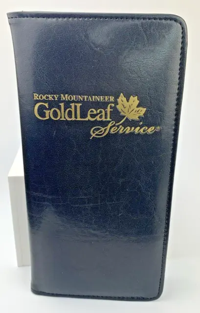 Rocky Mountaineer Gold Leaf Railroad Ticket Holder Wallet Sleeve