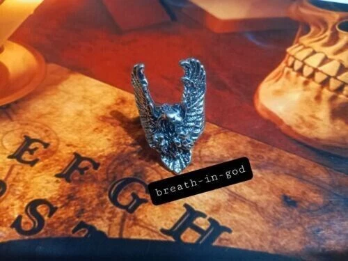 Anillo de cabeza de león masón Illuminati de alto rango Antiguo Vintage...