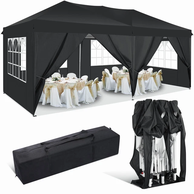 Pavillon 3x3m/6m Faltpavillon Gartenzelt Partyzelt Festzelt faltbar wasserdicht