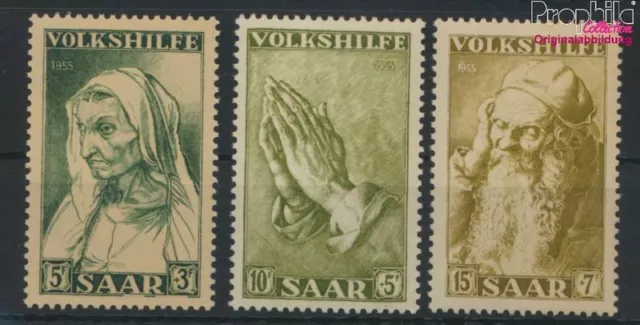 Briefmarken Saarland 1955 Mi 365-367 postfrisch Kunst (9762199