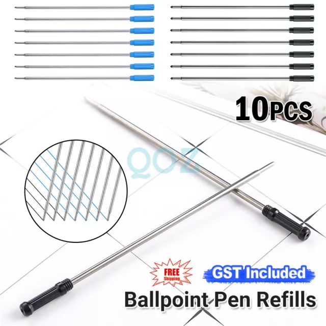 10-20pcs Ballpoint Pen Refills Black Ink 1mm Nib Medium Replacement for Cross AU