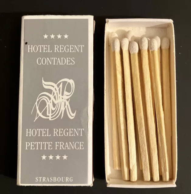 Hotel Regent Contades Petite France Matchbook Vintage Matchbox 12 Wooden Matches