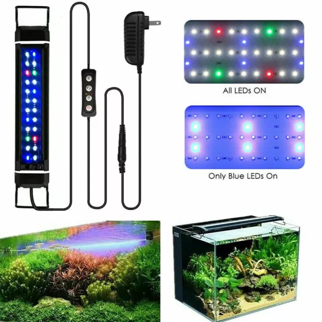 28-46 cm Aquarium LED Lighting Full Spectrum Marine Aqua Fish Tank Light