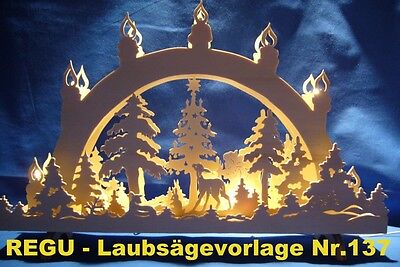Motiv  "Das große Waldhaus" Nr.115 !!!! REGU Laubsägevorlage für Schwibbogen 