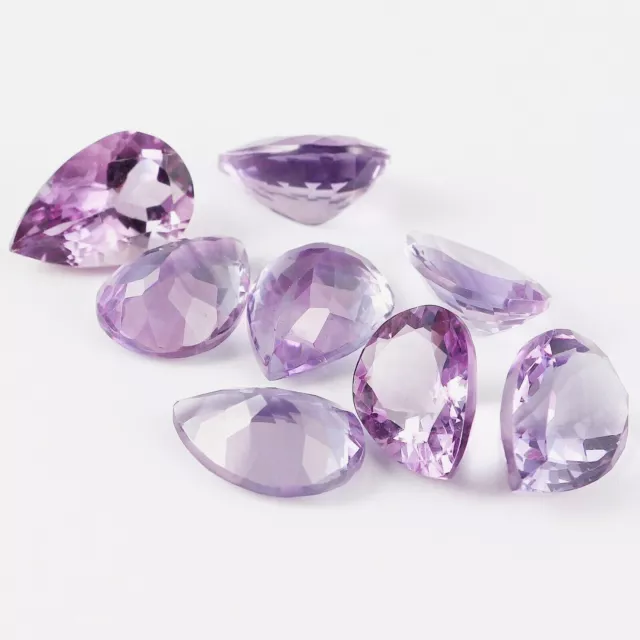 Wholesale Lot 6x4mm to 8x6mm Pear Facet Cut Amethyst Loose Calibrated Gemstone