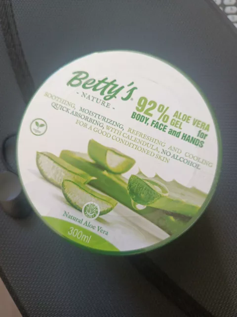 Aloe vera gel pour le corps 92% Betty's Nature 300 ml. Sans paraben