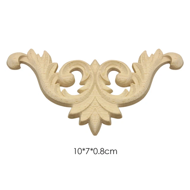 1PC Woodcarving Corbels Decal Corner Applique Wood Carved Furniture Home Decor