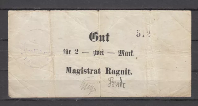 Ragnit - City - 2 Mark - O.D Dießner 304.3 - Kn 1-1450 - Cancelled