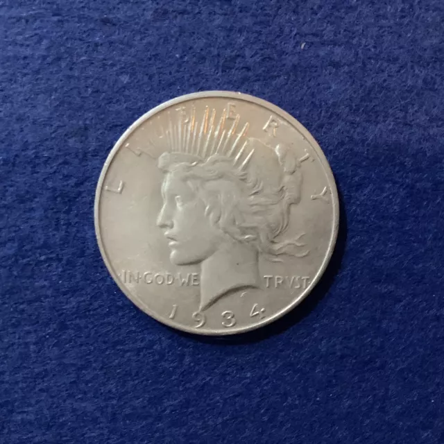 1934 Peace Dollar .900 Silver Really Nice Rare U.S. Coin With Good Detail