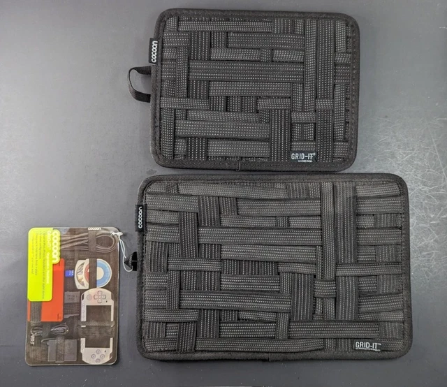 Cocoon Grid-It Organizer Medium 12x8 & Small 7x9 for cables chargers travel case Cocoon Grid-It Organizer Medium 12x8 & Small 7x9 for cables chargers travel case