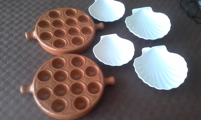 Lot 6 Coquille Saint Jacques Porcelaine Céramique