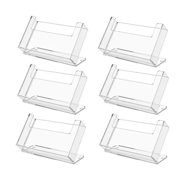 Pack of 6 Slant Back Acrylic 6" x 4" Post Card Holder