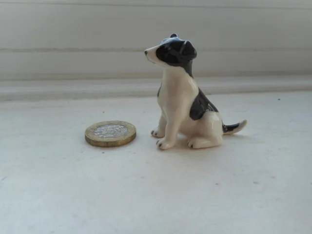 Jack Russell Terrier - Miniaturkeramik/Keramik - Schöner Sitzender Hund