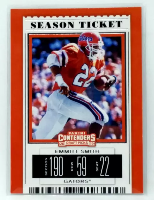 2019 Panini Contenders Draft Picks #37 Emmitt Smith Card