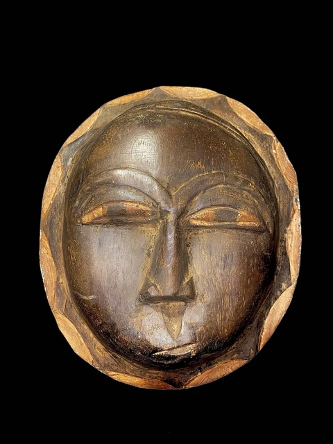African Mask wall art Artisan Hand Carved Sese Wood Bwa Sun Mask from guro-6416