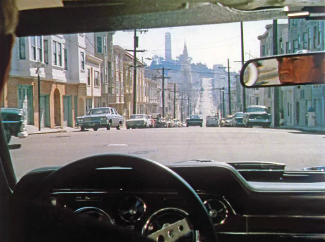 STEVE McQUEEN 1968 Bullitt 8x10 DODGE CHARGER & FORD MUSTANG color still #23