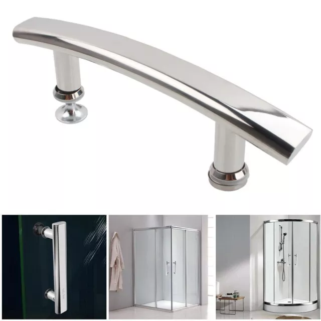 Durable Stainless Steel Chrome Door Buttons or Shower Handles for Shower Separators 240mm