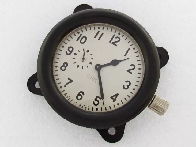 AVRM ZChZ Russian Tank T-34 & USSR Air Force Fighter I-16 Helicopter Panel Clock