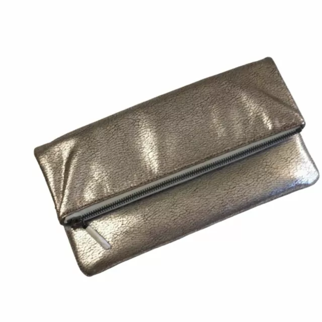 Sole Society JEZEBEL Metallic Foldover Clutch Purse Crossbody Shoulder Bag