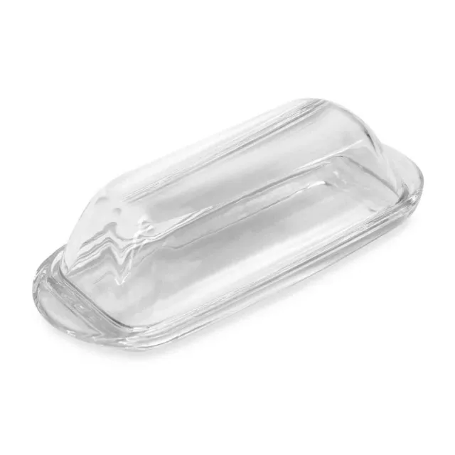 "Premium Glass Butter Dish with Lid: Stylish Serveware for Fresh Butter!"