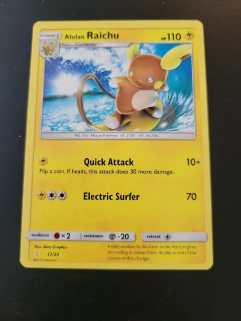 Pokemon Card 2017 Lycanroc & Alolan Raichu Trainer Kit - Alolan Raichu 17/30