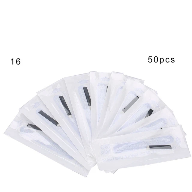 (16 pin) Punte ago tatuaggio 50 pz set tatuaggi per nebbia sabbia sbiancamento labbra