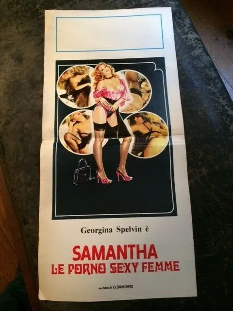 Affiche Cinema Erotique Italien/Samantha La Porno Sexy Femme Annees 70 Vintage