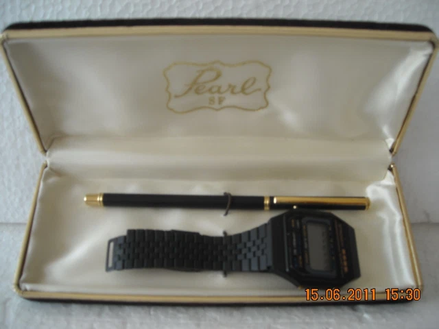Parure 2 Pz Neri Dorati Couvette "Pearl" Anni '80