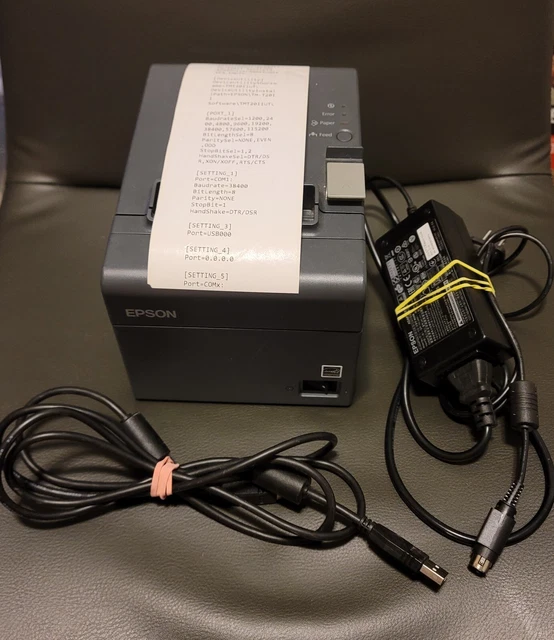 EPSON TMT20II MODEL M267D Usb Serial Thermal Receipt Printer W/Ac