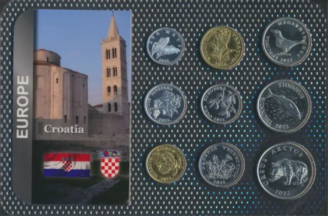 Münzen Kroatien 2022 Stgl./unzirkuliert Kursmünzen