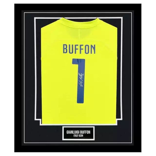Gianluigi Buffon Signed Framed Shirt - Italy Icon Autograph +COA