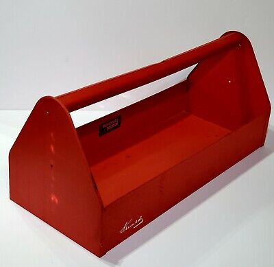 Vintage Kennedy KK-18 Tool Carrier Tote red tray metal caddy 18" great condition