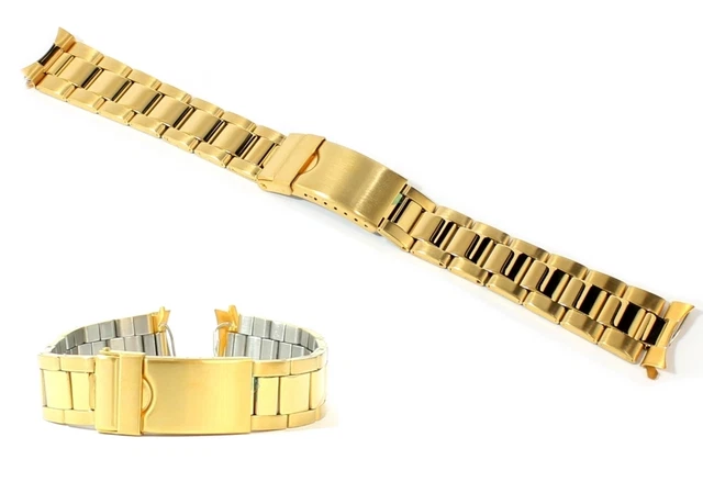 Bracciale per orologio in acciaio inossidabile con estremà curva per